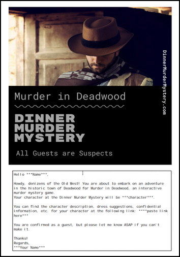 Sample Deadwood character assignment
